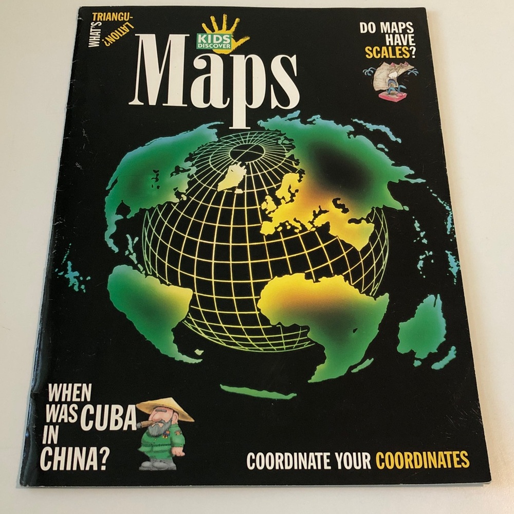 Vintage Y2K Kids Discover Magazine Maps Volume 10 Issue 9 October 2000